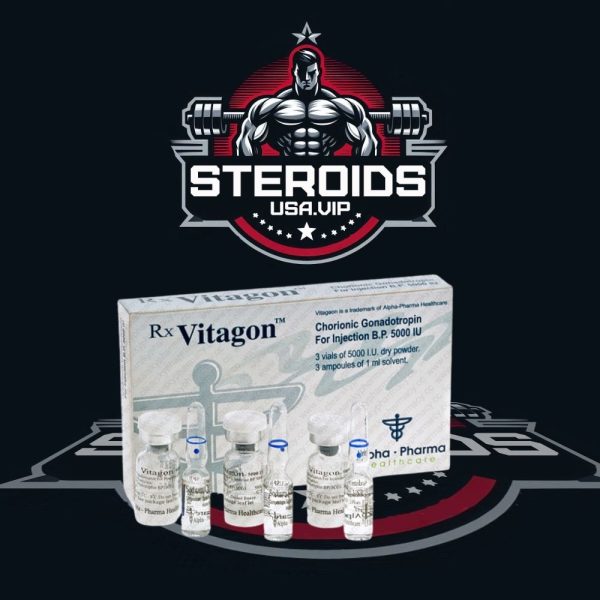 Vitagon 3 vials of 5000 IU dry powder + 3 ampoules of 1 ml solvent STEROIDS-USA.VIP